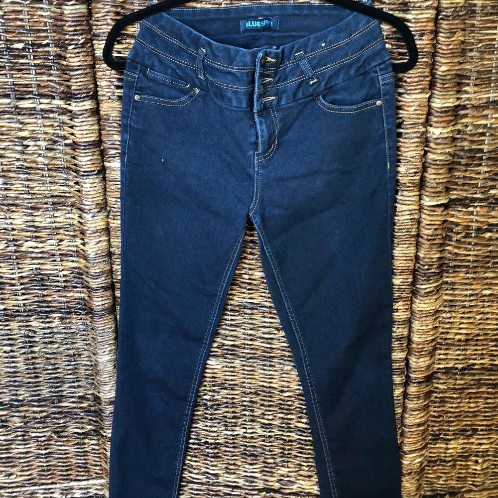 High-waist skinny jeans